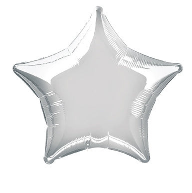 Folienballon, Stern, silber, 50 cm