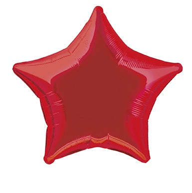 Folienballon, Stern, rot, 50 cm