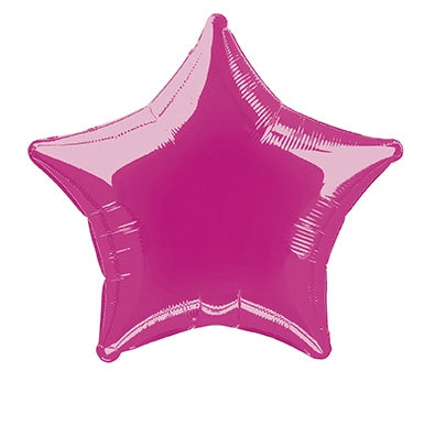 Folienballon, Stern, pink, 50 cm