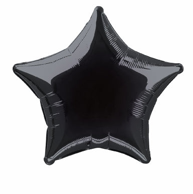 Folienballon, Stern, schwarz, 50 cm