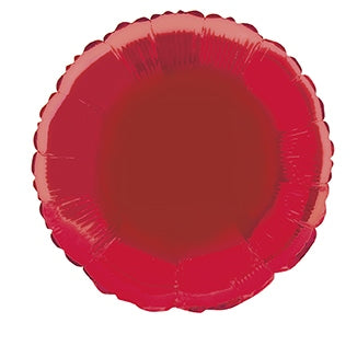 Folienballon rot, rund, 45 cm