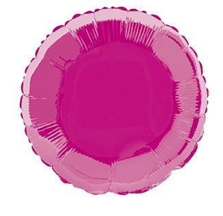 Folienballon pink, rund, 45 cm