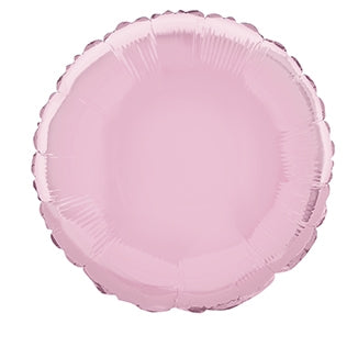 Folienballon rosa, rund, 45 cm