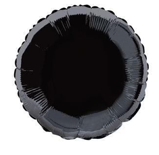 Folienballon schwarz, rund, 45 cm
