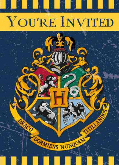 Einladung Harry Potter, 8 Stk, inkl. Umschläge