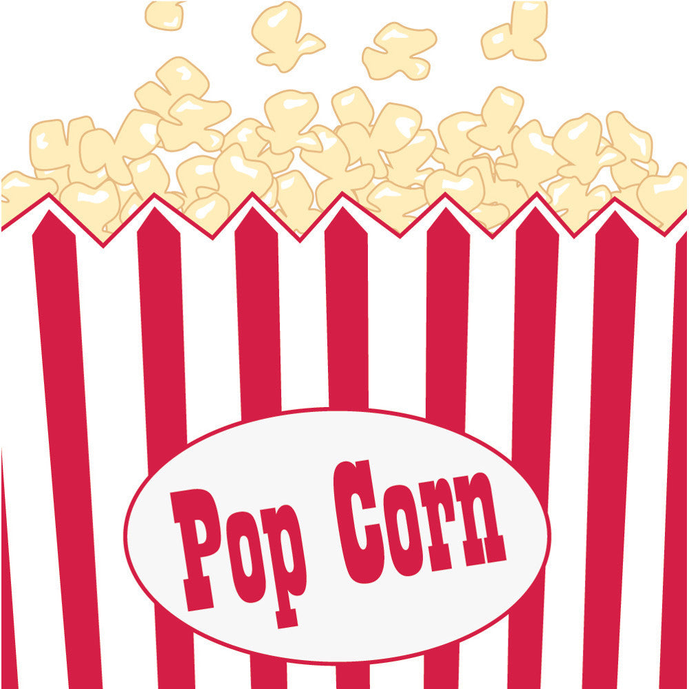Servietten Popcorn Filmparty, 16er Pack, 25cm, Party Deko Motto-Party am Kindergeburtstag, Geburtstag