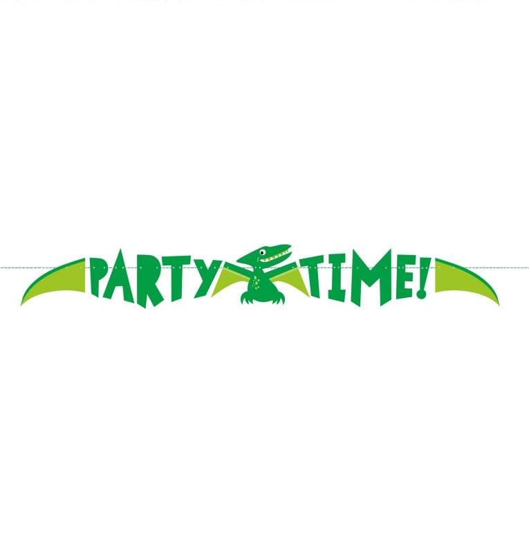 Dino Buchstabenkette Party Time, Papier, 144 cm