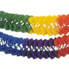 Papiergirlande, Regenbogenfarben, 1 Stk., 6m