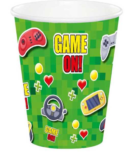 Partybecher "GAME ON", Gaming Party 2022, 8 St.