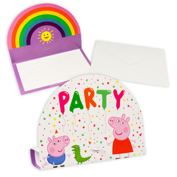 Einladung, Peppa Pig, NEU, 8er Pack inkl. Umschläge