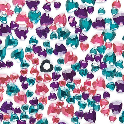 Stickers: Kristallsteine / Schmucksteine aus Acryl, 3D, selbstklebend, versch. Varianten