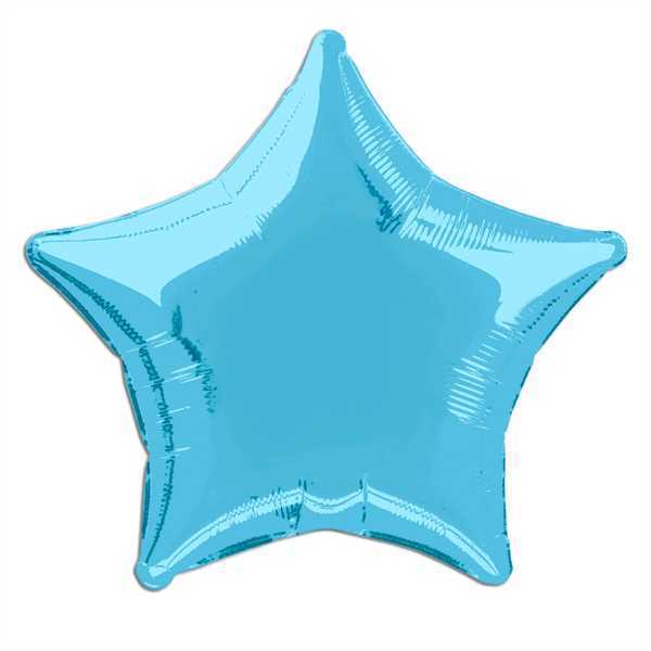 Folienballon, Stern, hellblau, 45 cm