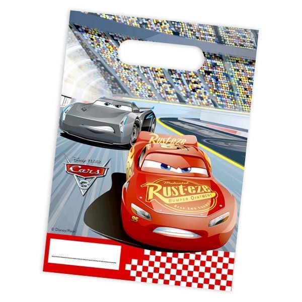 Mitgebsel Tüten, Disney Cars 3, 6er Pack