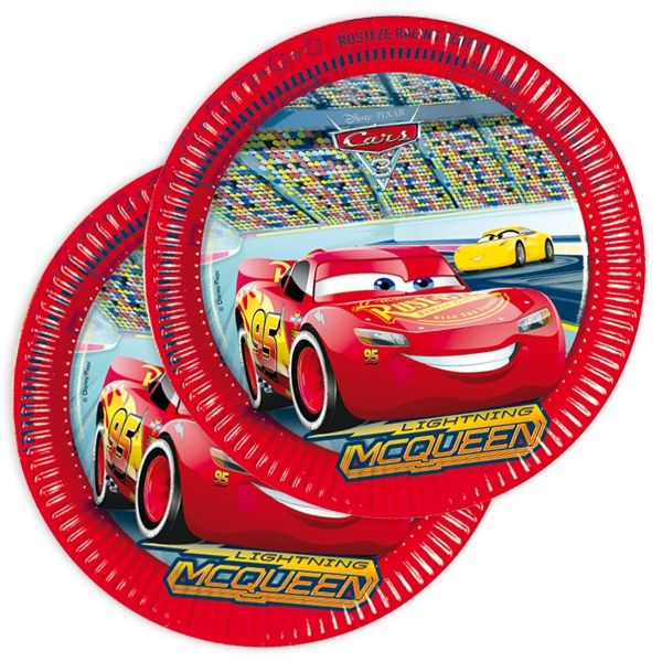 Party Teller, Disney Cars 3, 8er Pack, 22,5 cm