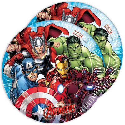 Party Deko Set Basic The Avengers von Marvel, für 8 Kinder, versch. Grössen, Party Deko Motto-Party am Kindergeburtstag, Geburtstag