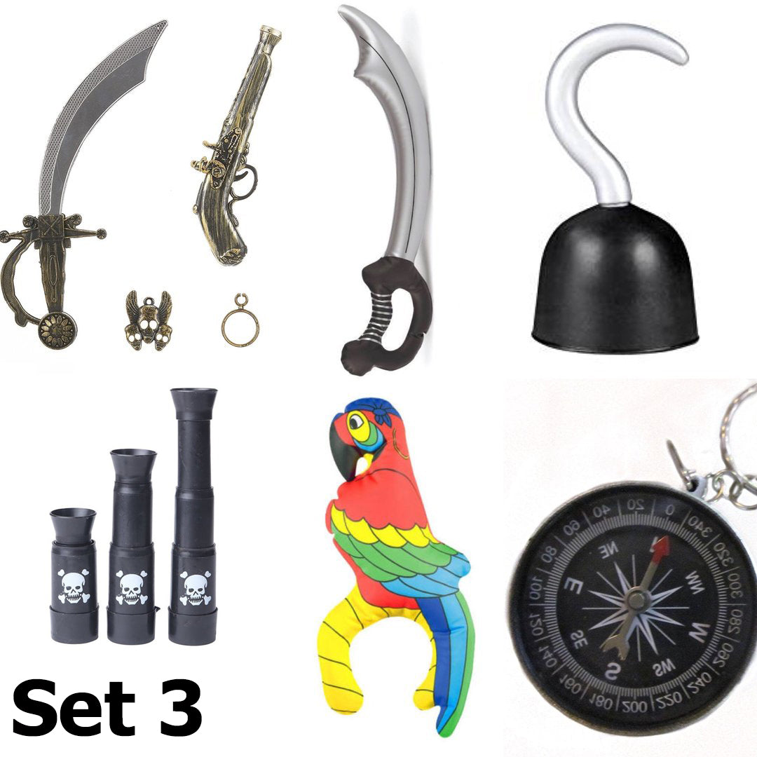Accessoire Verleihkiste Piraten, 3 versch. Set Varianten kinderparties-shop