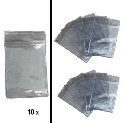 10 Ausweishüllen XL, hoch, 10,6 x 17,6 cm, transparent