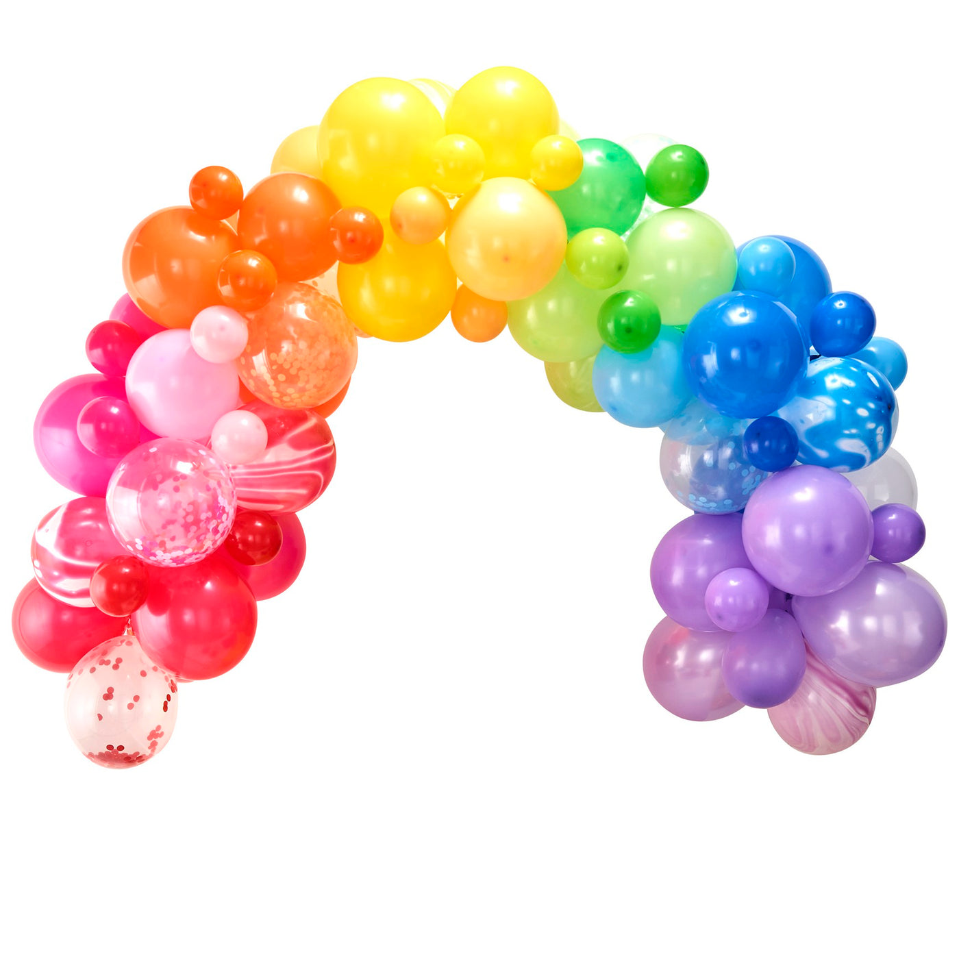 Ballongirlande Regenbogen, DIY, 85 Ballons inkl. 4m Ballonband