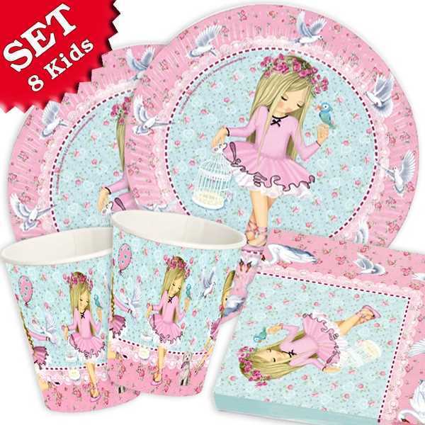 Party Set Basic Ballerina 8 Kids, 36-teilig