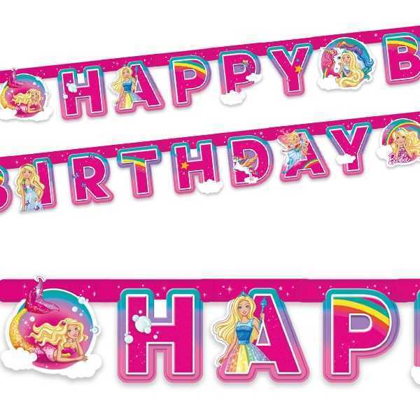 Buchstabenkette Happy Birthday, Barbie Dreamtopia, 2m