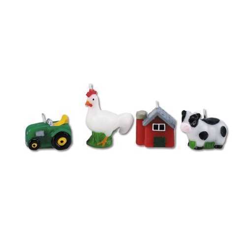 Kerzen Figuren Bauernhof 4er Pack, bis 4 cm