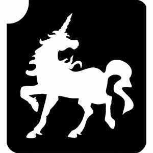 Glitzertattoos, Schablone, Einhorn