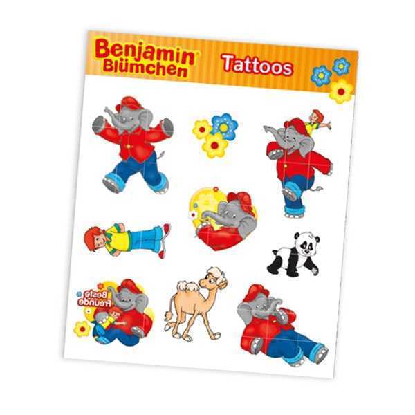 Tattoos, Benjamin Blümchen, 1 Karte, 9 Stk