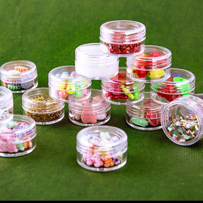 Leere Döschen, transparent, 10 Stk., 5 gr