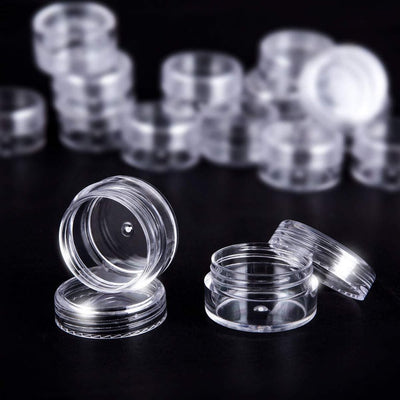 Leere Döschen, transparent, 10 Stk., 5 gr