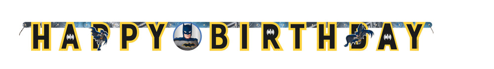 Buchstabenkette Happy Birthday Batman NEU, 1.75m kinderparties-shop