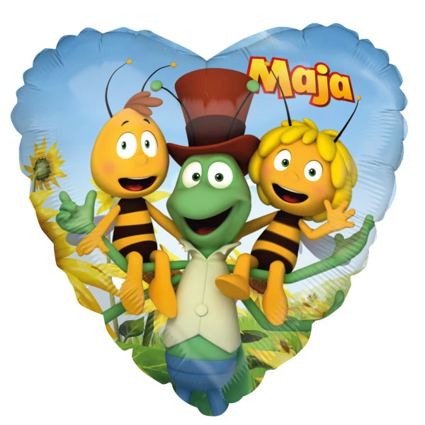 Biene Maja Folienballon - Herz Freunde