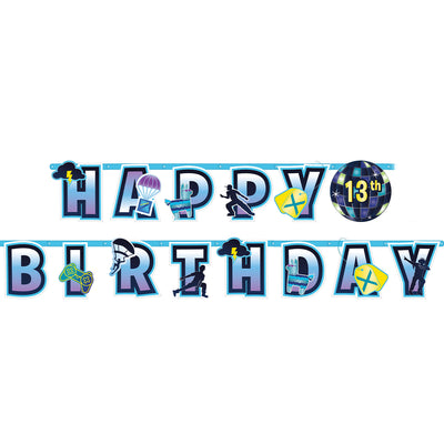 Buchstabenkette Happy Birthday, Battel Royal Partydeko