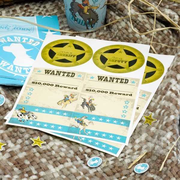 Sticker Wilder Westen, Papier, 3,5cm x 6,5cm