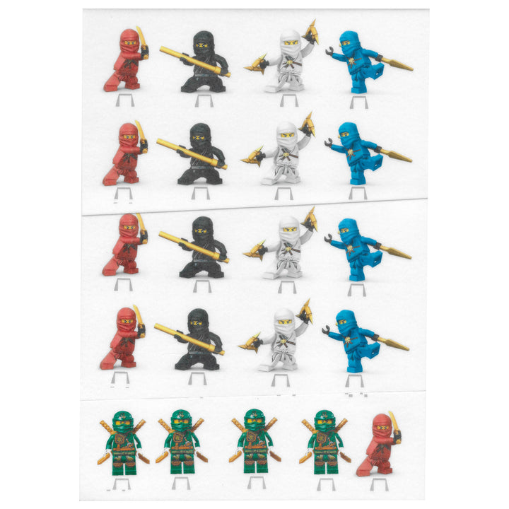 Muffin Deko, Lego Ninjago, 21 Stk, Esspapier kinderparties-shop