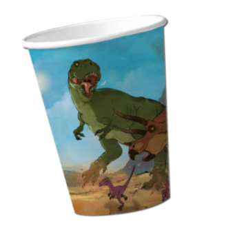 Party Becher Dinosaurier, Pappe, 200ml