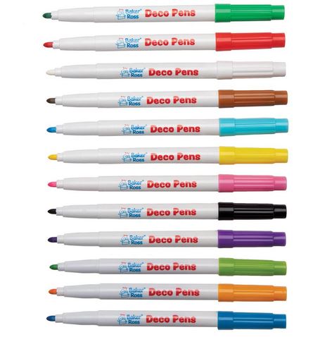 Deko Stifte mit feiner Spitze, 12er Pack, versch. Farben