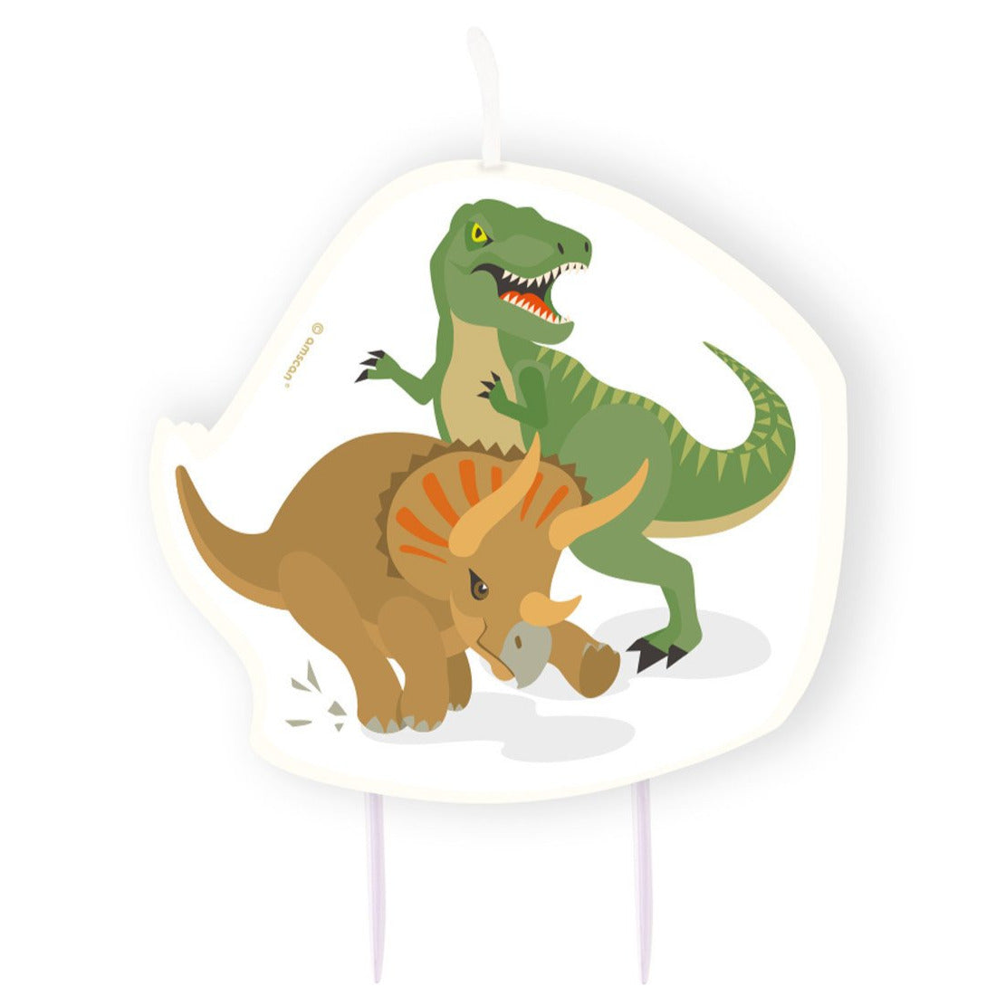 Kerze Dino,T-Rex & Triceratops, 10 cm