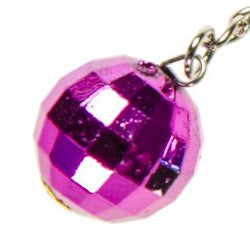 Mini-Discokugel mit rosa Hut Schlüsselanhänger Schlüsselanhänger Dekor  Ornamente Erwachsene Weiblich