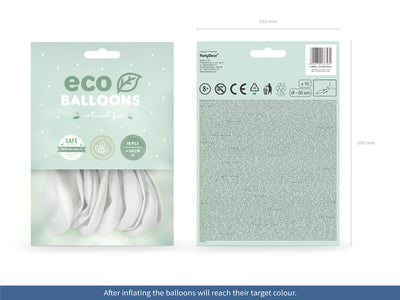 Luftballons pastell weiss, Eco, 30 cm, 10er Pack