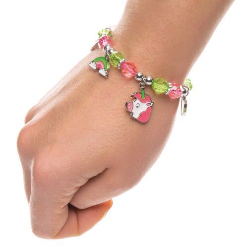 Bastelsets Bettelarmband, Einhorn, 3er Pack