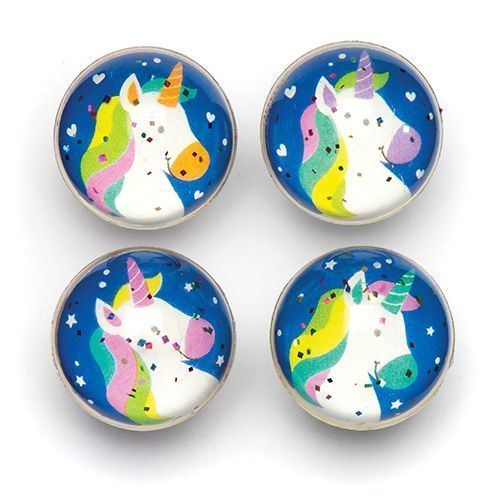 Glitzernde Flummis Einhorn, 8er Pack, give-away