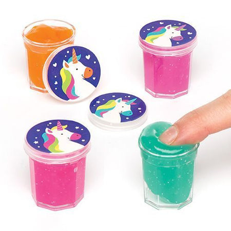 Glitzer Slime Einhorn, 8er Pack, 4 Farben image