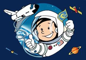 Einladung Astronaut Flo, 8er Pack