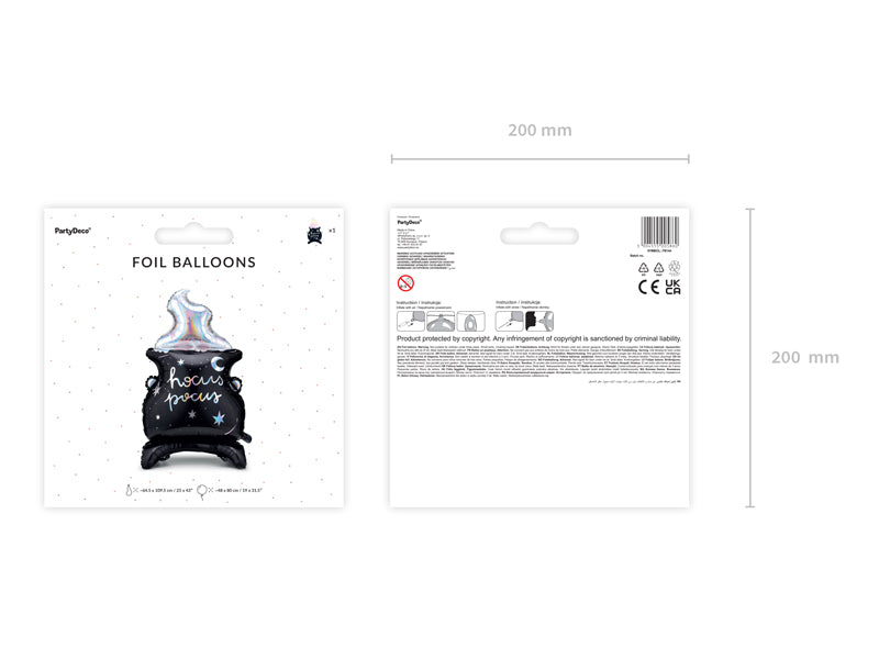Hexenkessel Folienballon, Hexen / Halloween Party, 65x110cm kinderparties-shop