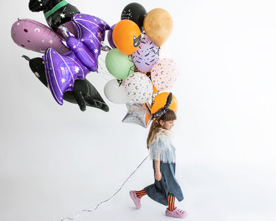 Fledermaus Folienballon, Halloween, violett 120x51cm