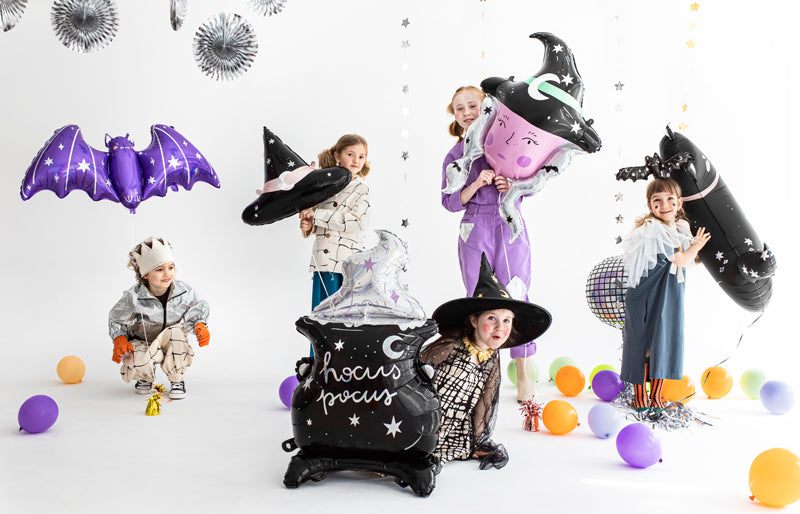 Fledermaus Folienballon, Halloween, violett 120x51cm kinderparties-shop