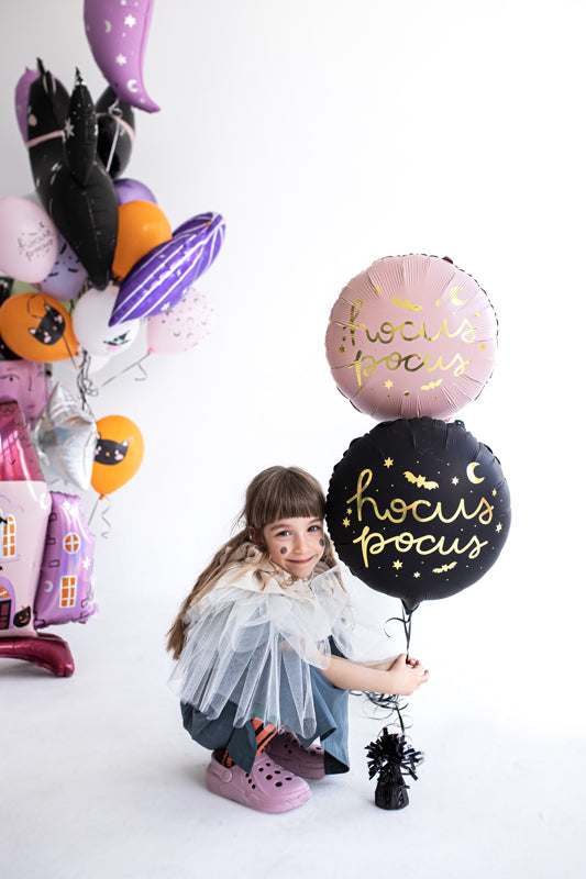 Hocus Pocus Folienballon, rosa, Hexen / Halloween Party, 45cm