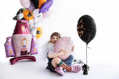 Hocus Pocus Folienballon, rosa, Hexen / Halloween Party, 45cm
