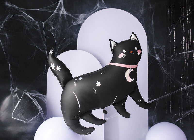 Katzen Folienballon, Hexen / Halloween Party, 96x95cm kinderparties-shop