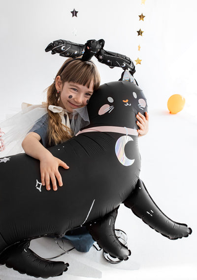 Katzen Folienballon,  Hexen / Halloween Party, 96x95cm